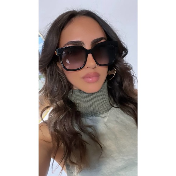 NEW Gucci GG0034SN Glitter Arm Black Sunglasses - Picture 2 of 10